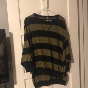 Free People stripped long sleeve shirt.